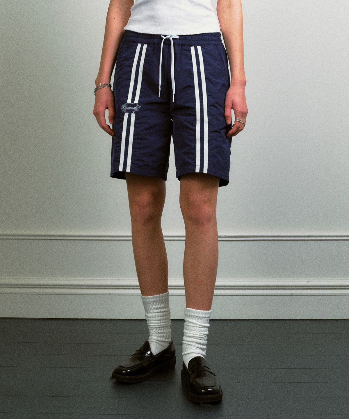 리트리버클럽(RETRIEVER CLUB) TWO LINE SHORT PANTS [NAVY]