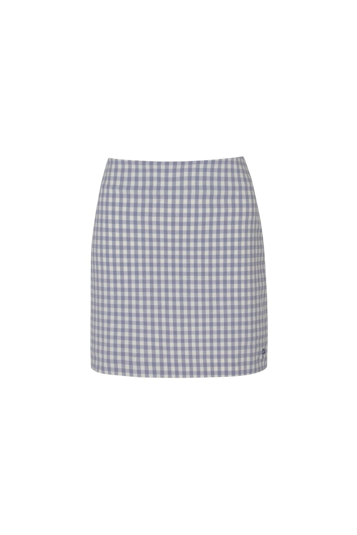 플레이부(PLAYBOO) GINGHAM CHECK SKIRT W/INNER PANTS_Grey