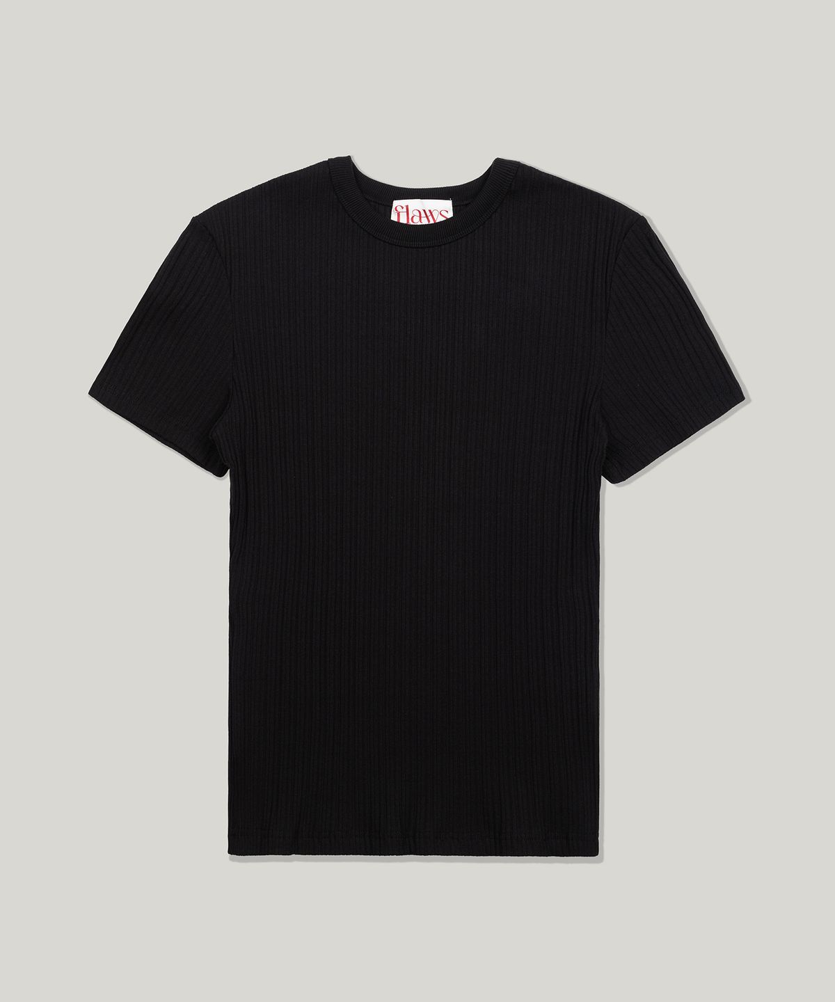 플로즈룸(FLAWSROOM) Ribbed Half Sleeve [BLACK]