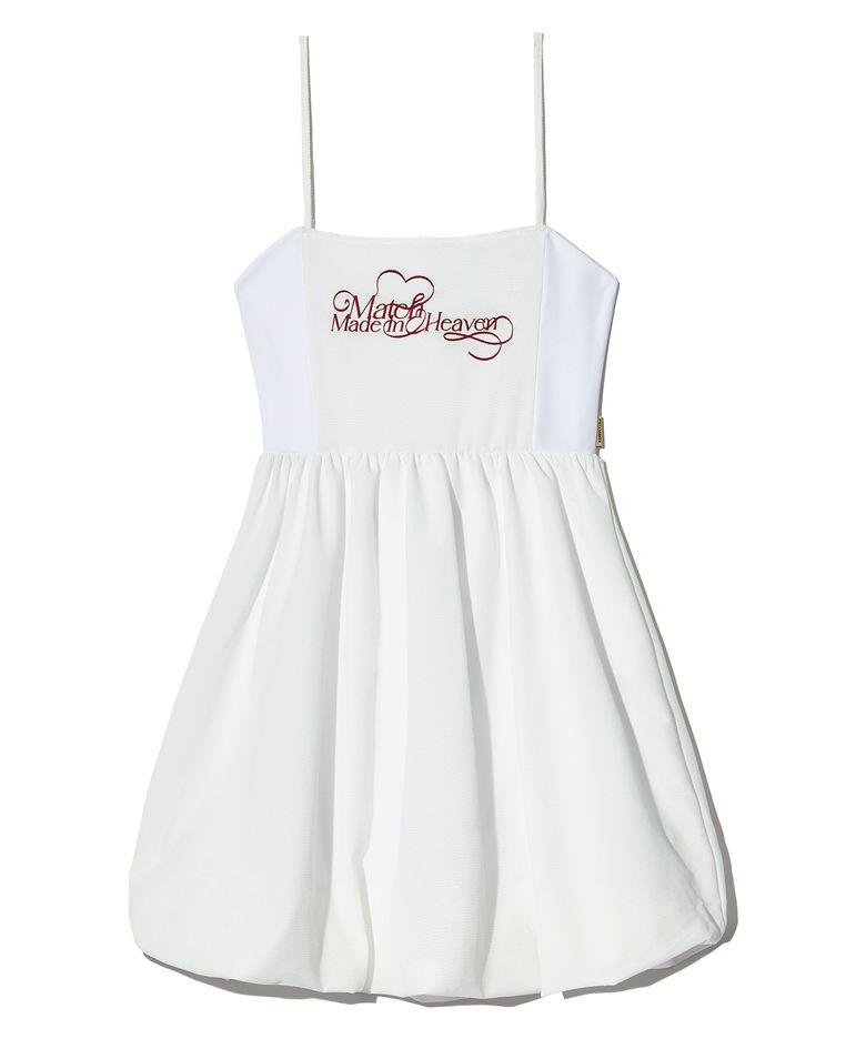 HEAVEN SEERSUCKER BALLOON ONEPIECE (WHITE)
