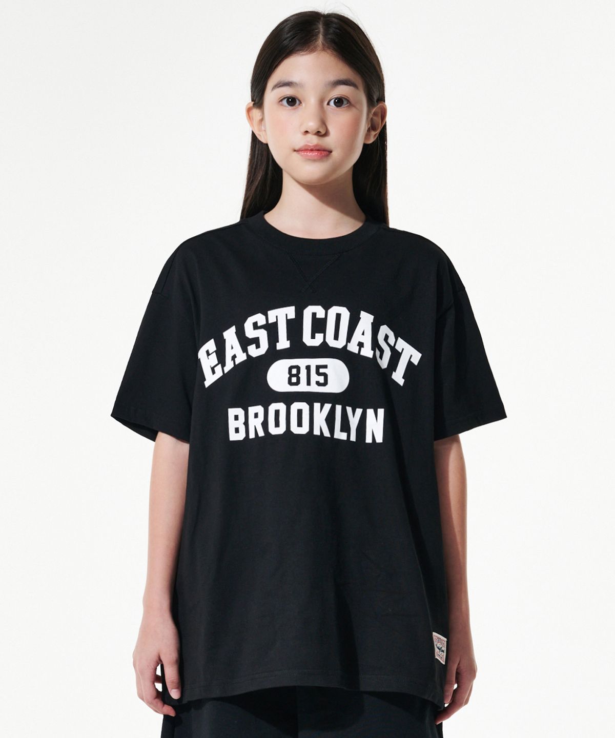 테이크이지 키즈(TAKEASY KIDS) 자이언트핏 브루클린 오버티셔츠(블랙)