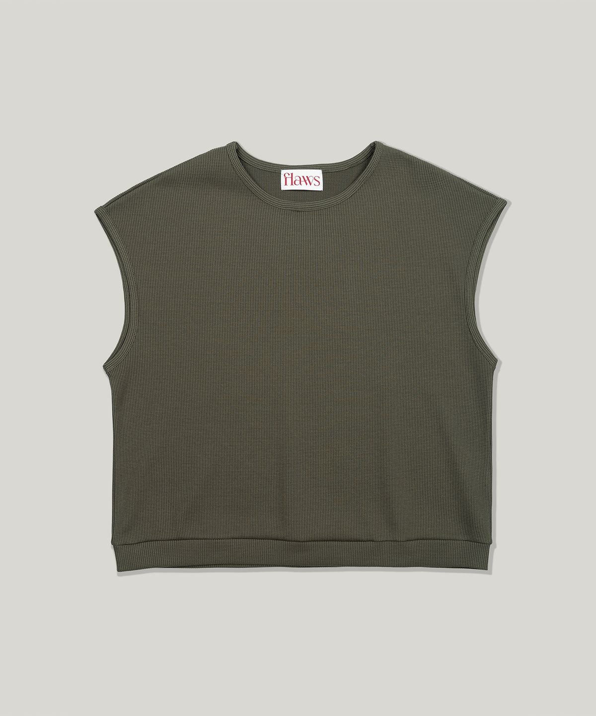 플로즈룸(FLAWSROOM) Soft Waffle Sleeveless [KHAKI]