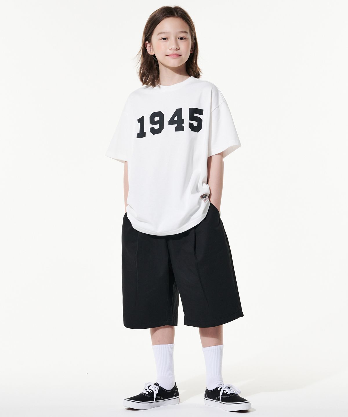 테이크이지 키즈(TAKEASY KIDS) 자이언트핏 버뮤다 하프팬츠(블랙)