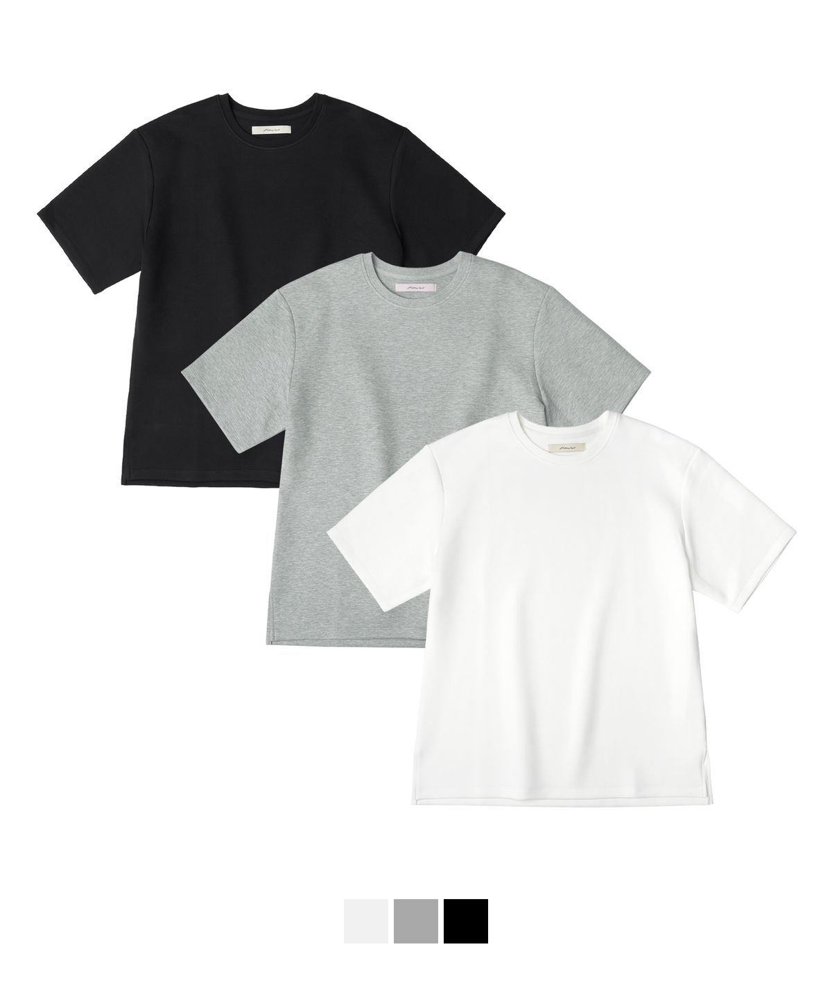 하프크라이즈 레이아웃(HALBKREIS LAYOUT) [2PACK] 에센셜 루즈핏 반팔 티셔츠_3 COLOR