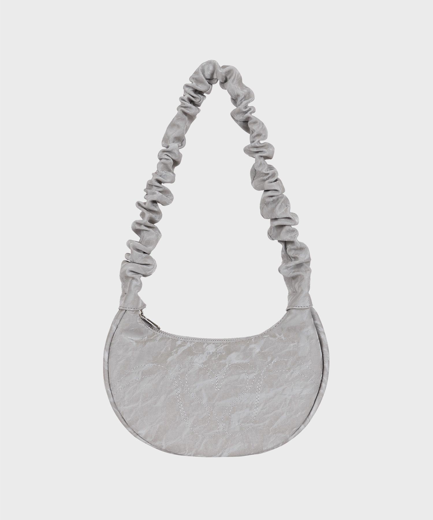 MUSINSA | ILLIGO Heart Linkle Shoulder Bag Silver