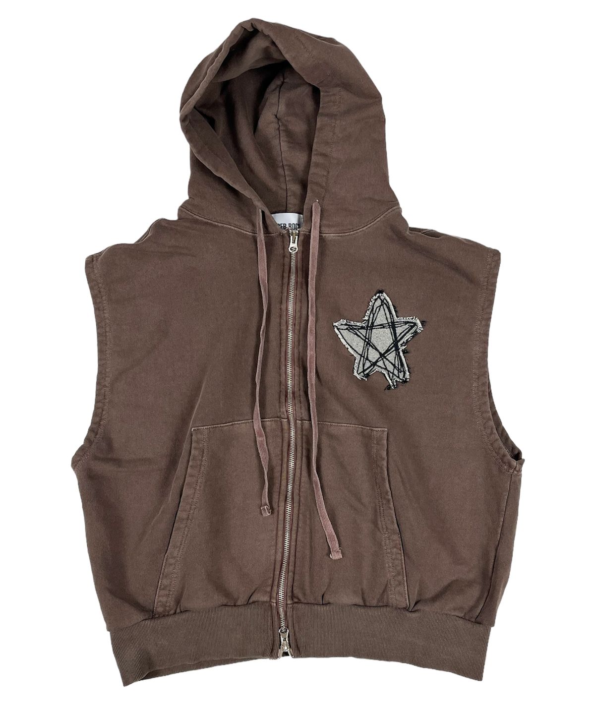 스케이터락(SK8ER ROCK) Doodle Star Pigment Hood Zip-up (Brown)