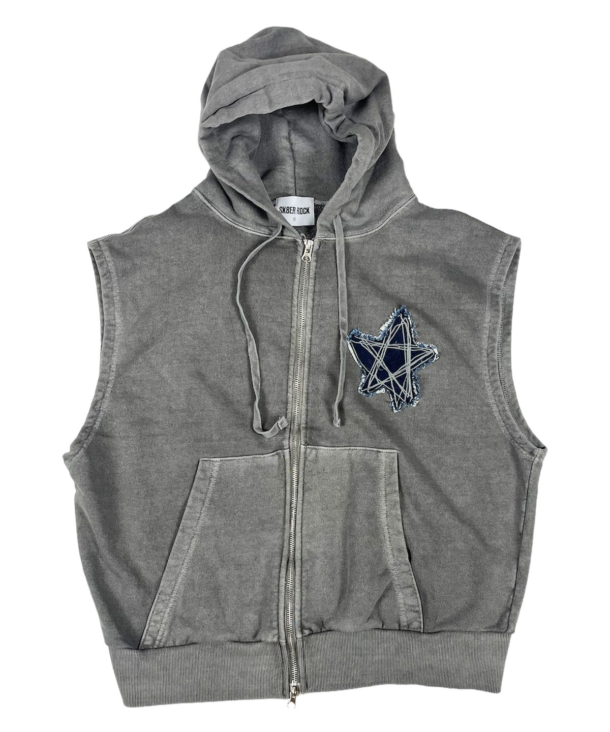 스케이터락(SK8ER ROCK) Doodle Star Pigment Hood Zip-up (Gray)