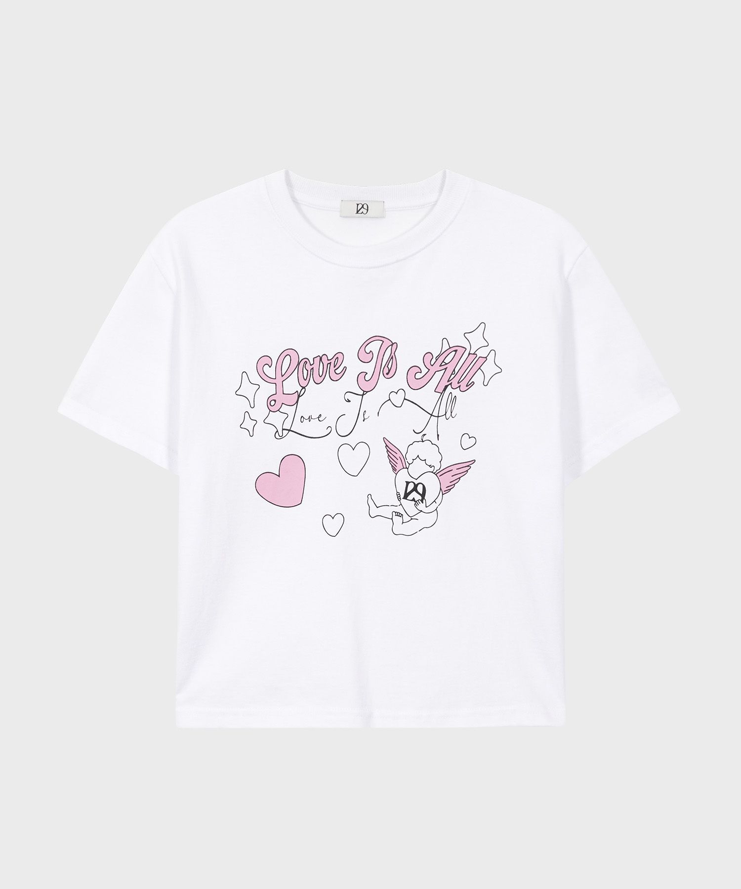 ★ILLIGO★ 129 Cupid loose crop t-shirt pink MUSINSA | ILLIGO 129 Cupid Loose Cropped T-Shirt Pink