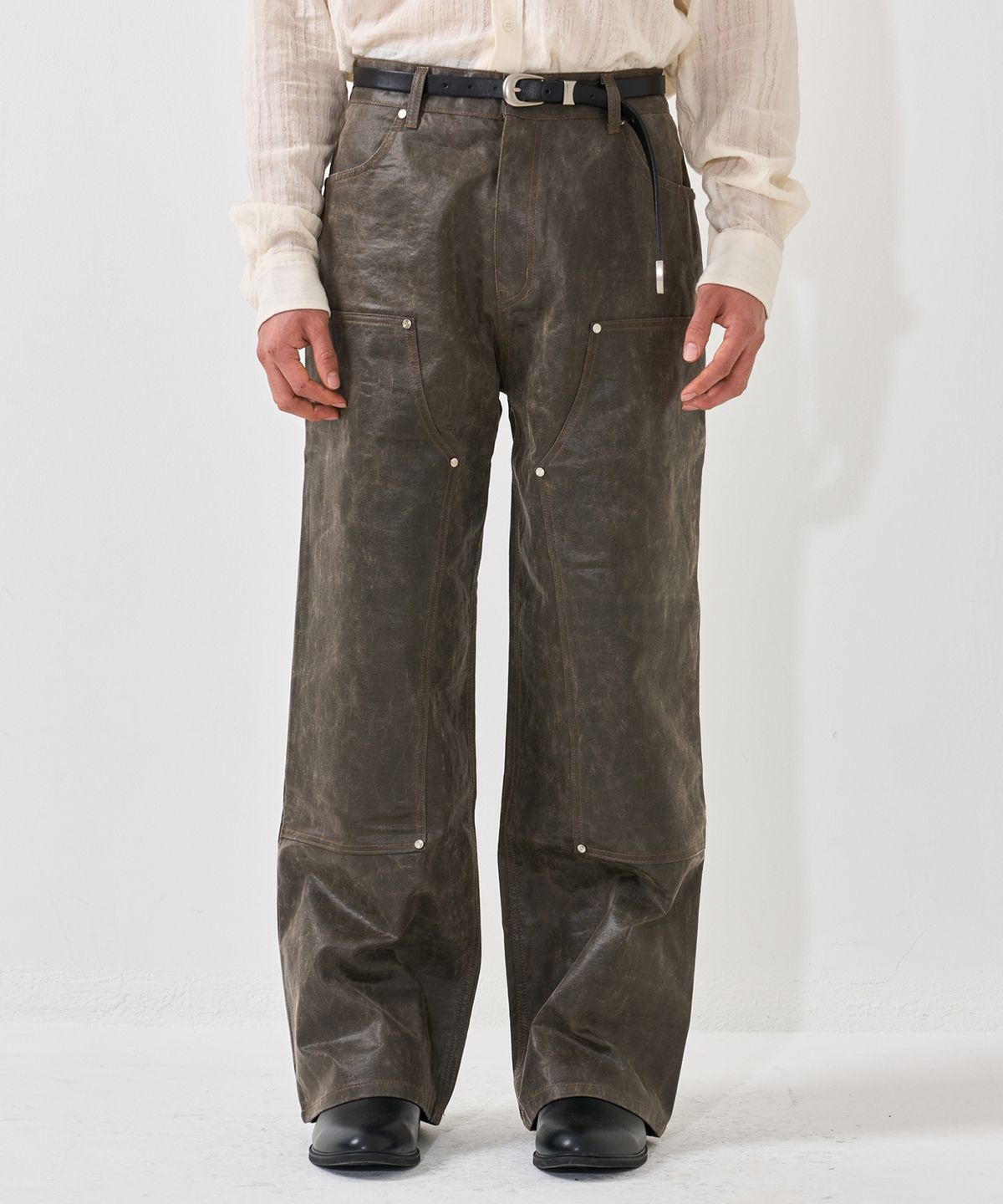라드픽션(RAD FICTION) WYATT CRACK CARPENTER PANTS / SMOKE BROWN