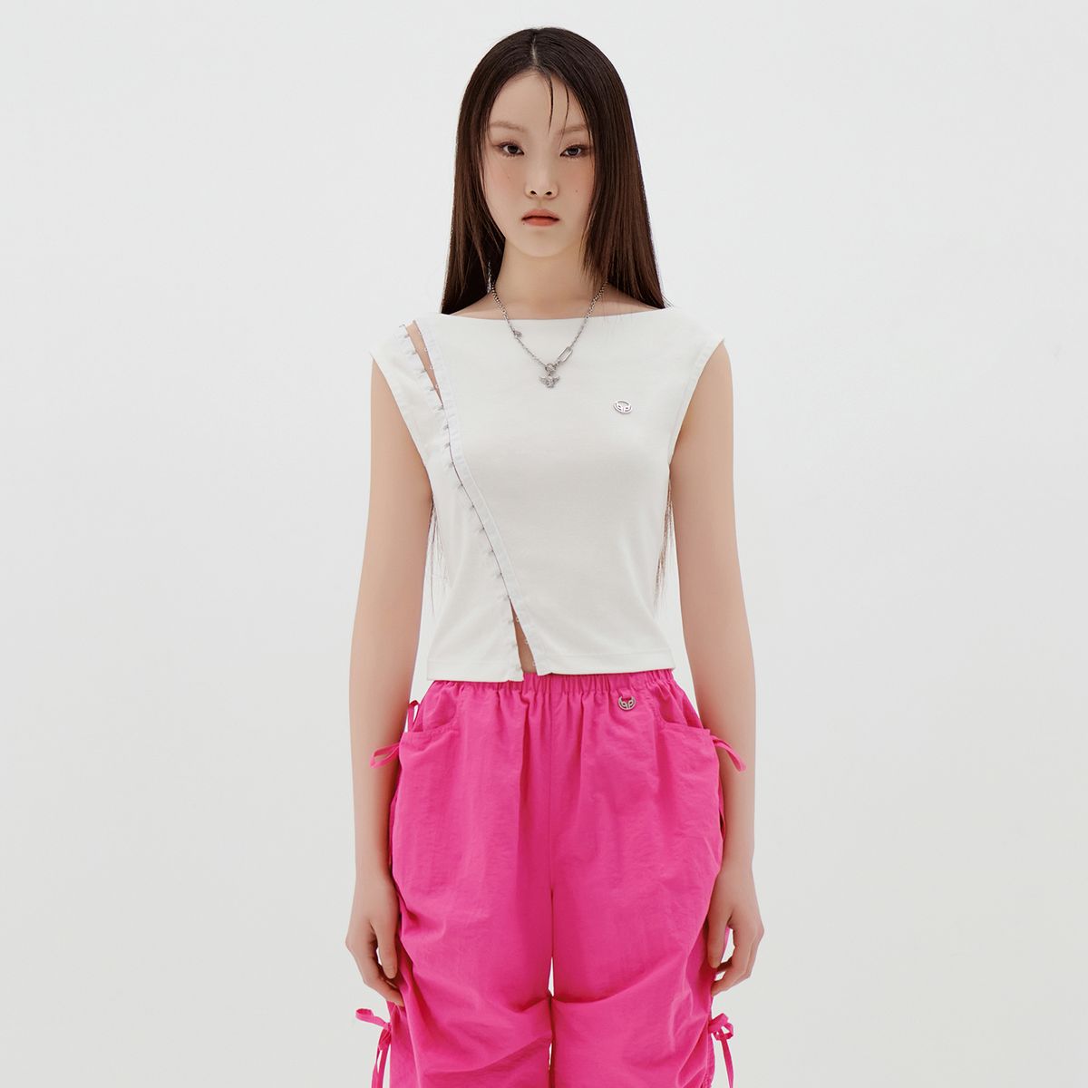 라라폭스(LALAFOX) HOOK SLEEVELESS WHITE BQ2CV003