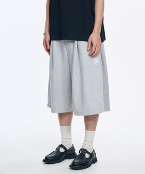 8부 멀티턱 스웨트 버뮤다 멜란지