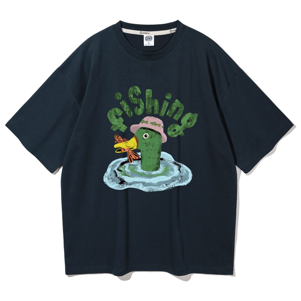 앨빈클로(ALVINCLO) FISHING DUCK 오버핏 반팔티 AST4568 (5 COLOR)