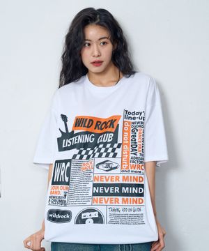 와일드 락 앤 롤 반팔 티셔츠_화이트