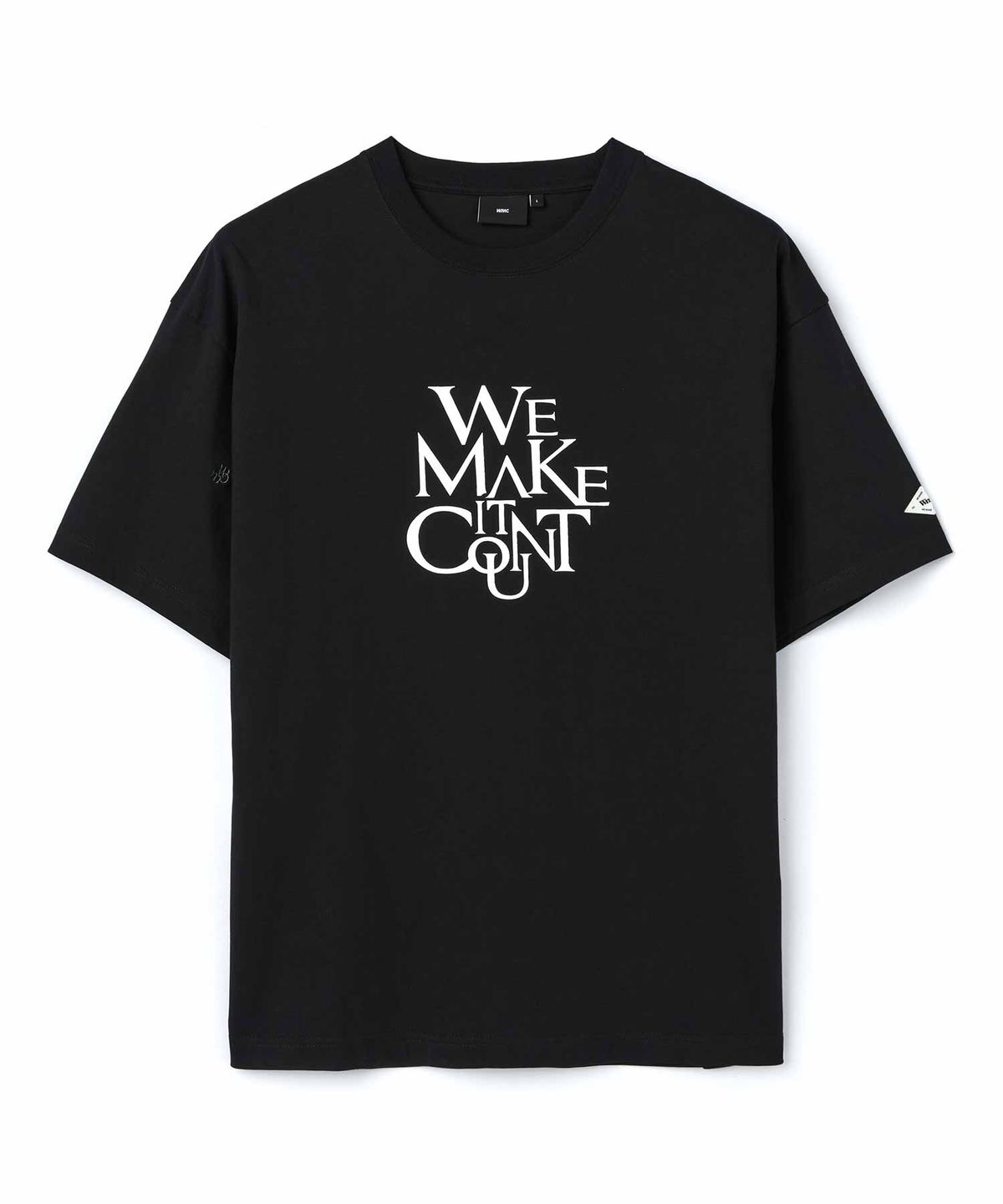 더블유엠씨(WMC) 프렌치 레터링 티셔츠_BLACK