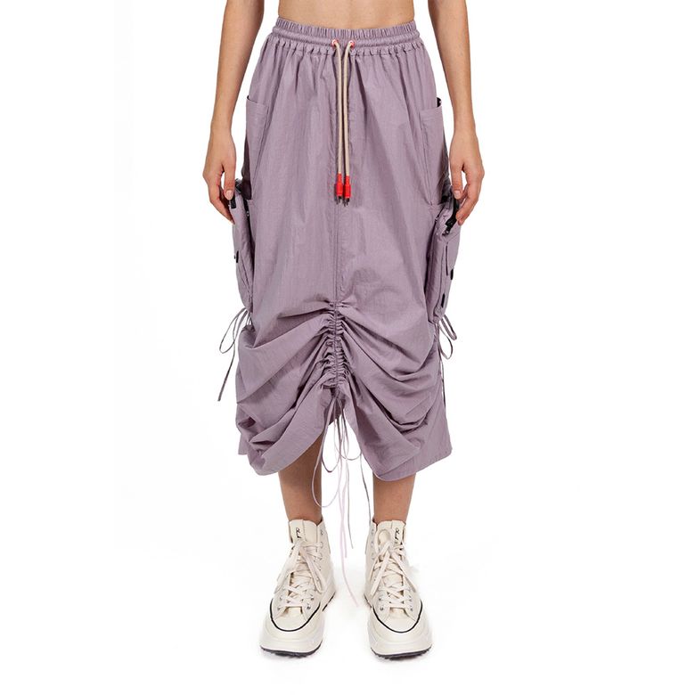 [MXM1FWSKL002PU]Cargo Woven Skirt Long
