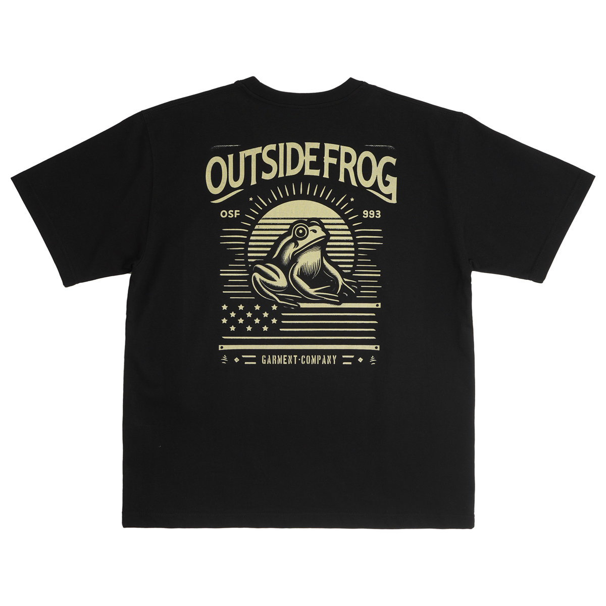 아웃사이드프로그(OUTSIDE FROG) CP 아메리칸 프로그 티셔츠 (블랙)