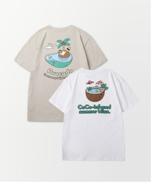 [SET] 아보카토+코코넛 그래픽 반팔티셔츠