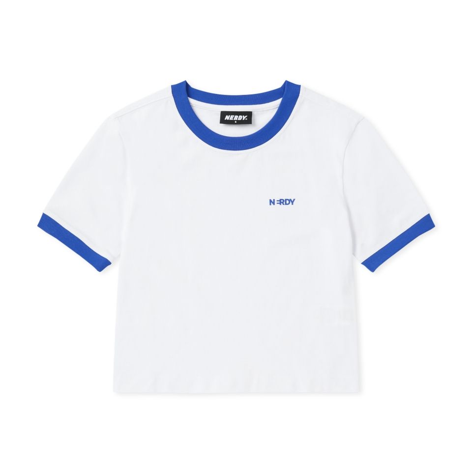 [ NERDY ]★Blank Logo Ringer Crop Short Sleeve T-Shirt Set MUSINSA | NERDY Women's Blank Logo Ringer Crop Short Sleeve