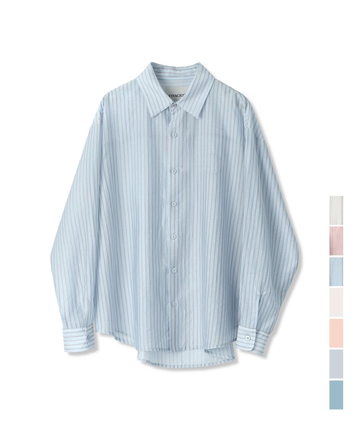 비바셔스(VIVACIOUS) Cencel See-Through Classic Shirt - 7COL