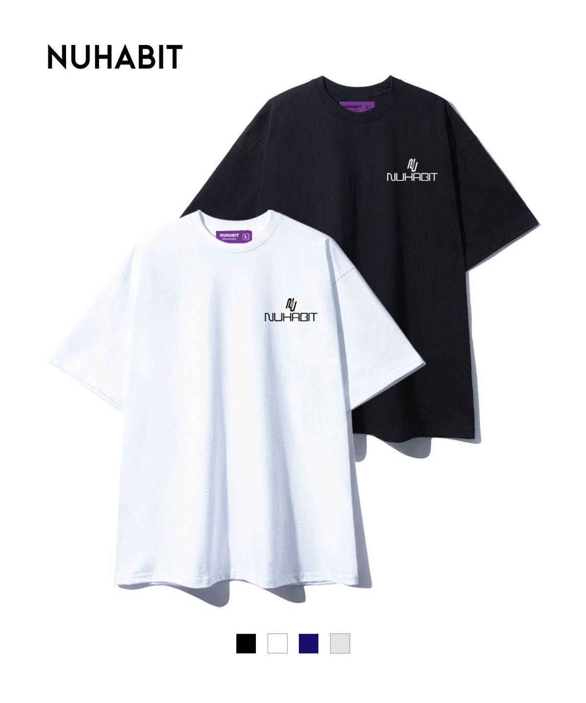 뉴해빗(NUHABIT) N/H TITLE LOGO 오버핏 반팔 (GOS2-4NH1222)