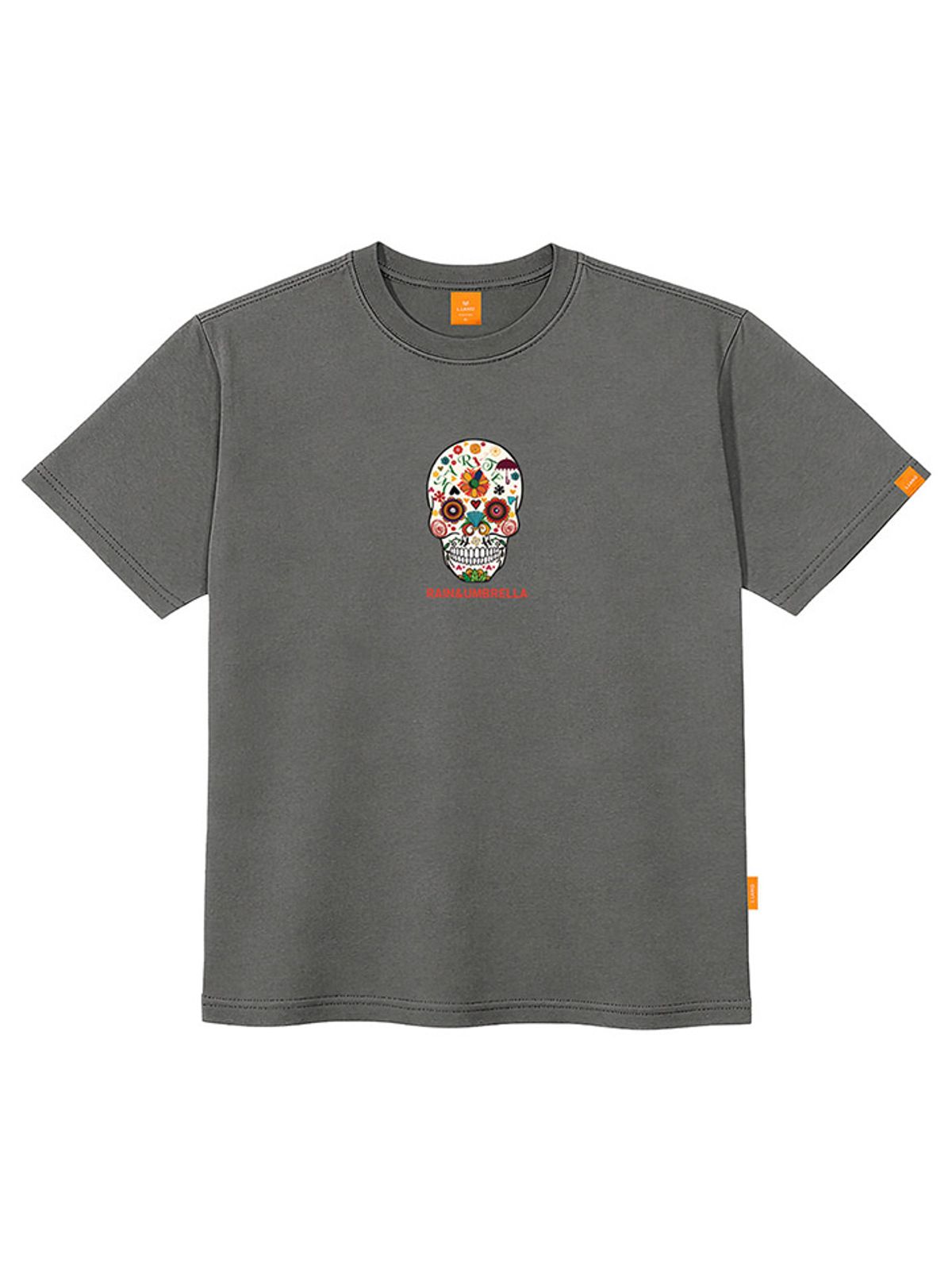 엘라모(LLAMO) 플라워해골 반팔티셔츠 남녀공용 빅사이즈 S~4XL