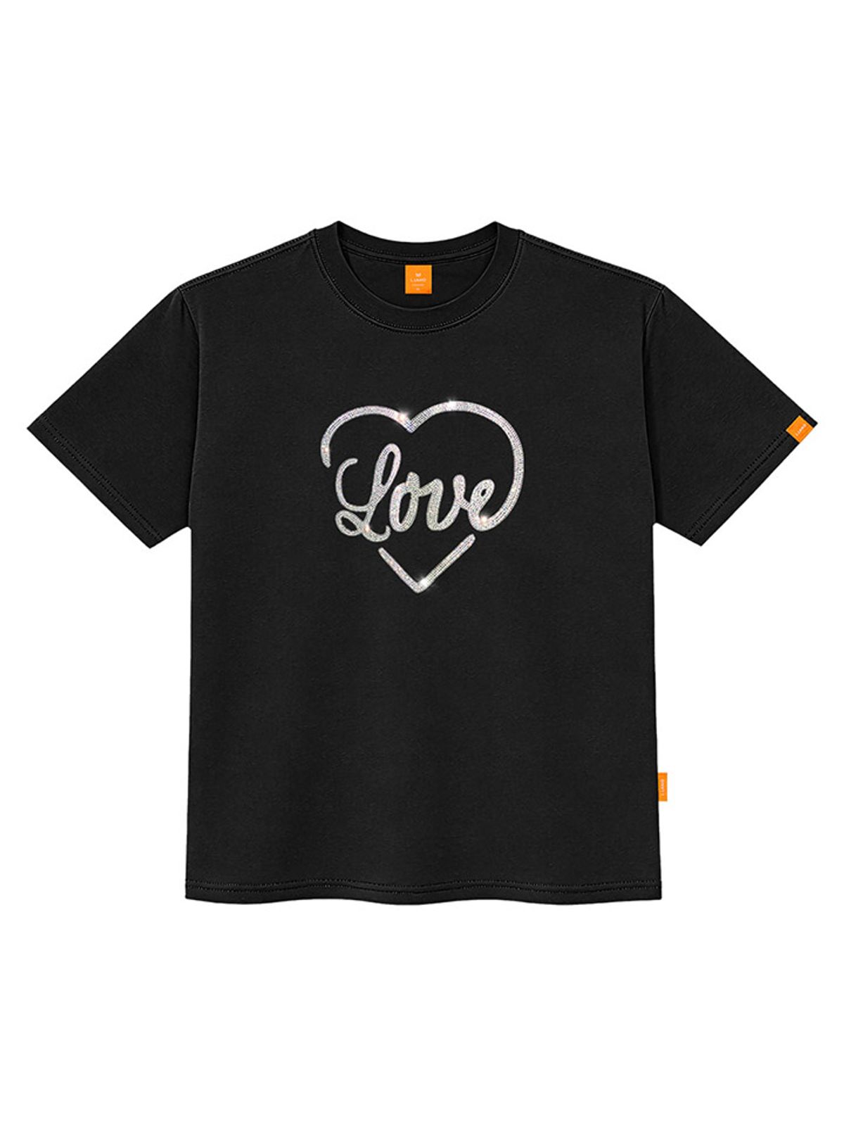엘라모(LLAMO) 큐빅하트 반팔티셔츠 남녀공용 빅사이즈 S~4XL