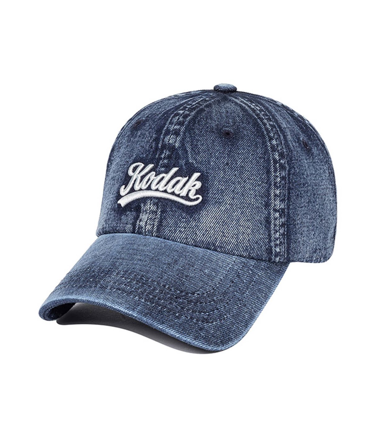 코닥(KODAK) 워싱 데님 릴렉스핏 볼캡 DENIM