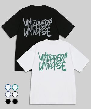 유니버스 레터링 퓨어코튼 빅 오버핏 반팔 티셔츠 4 COLOR