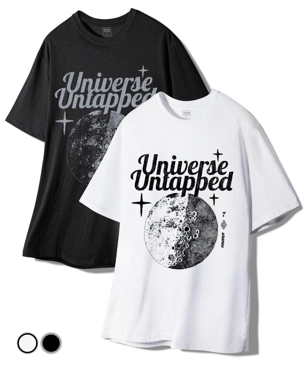 언탭트 스튜디오(UNTAPPED STUDIO) 우라노스7 퓨어코튼 빅 오버핏 반팔 티셔츠 2 COLOR