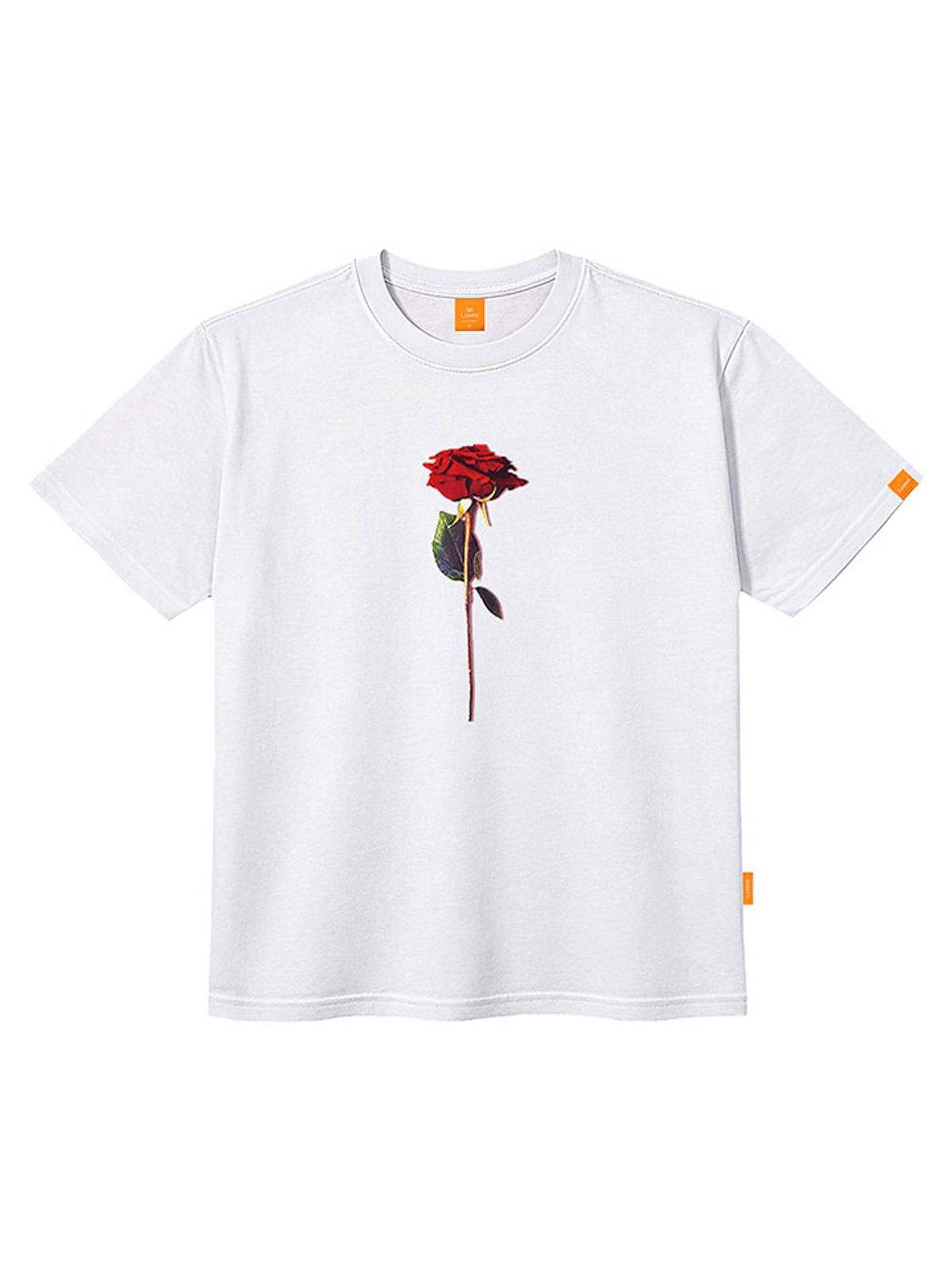 엘라모(LLAMO) 장미 반팔티셔츠 남녀공용 빅사이즈 S~4XL