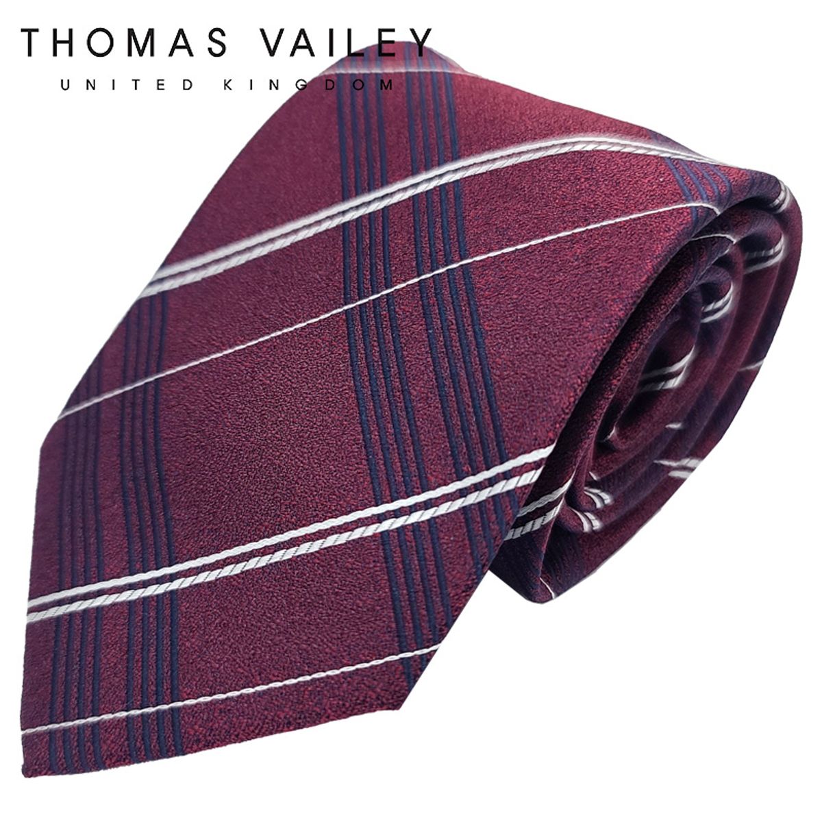 토마스 베일리(THOMAS VAILEY) 패션넥타이-제네바 와인 8cm