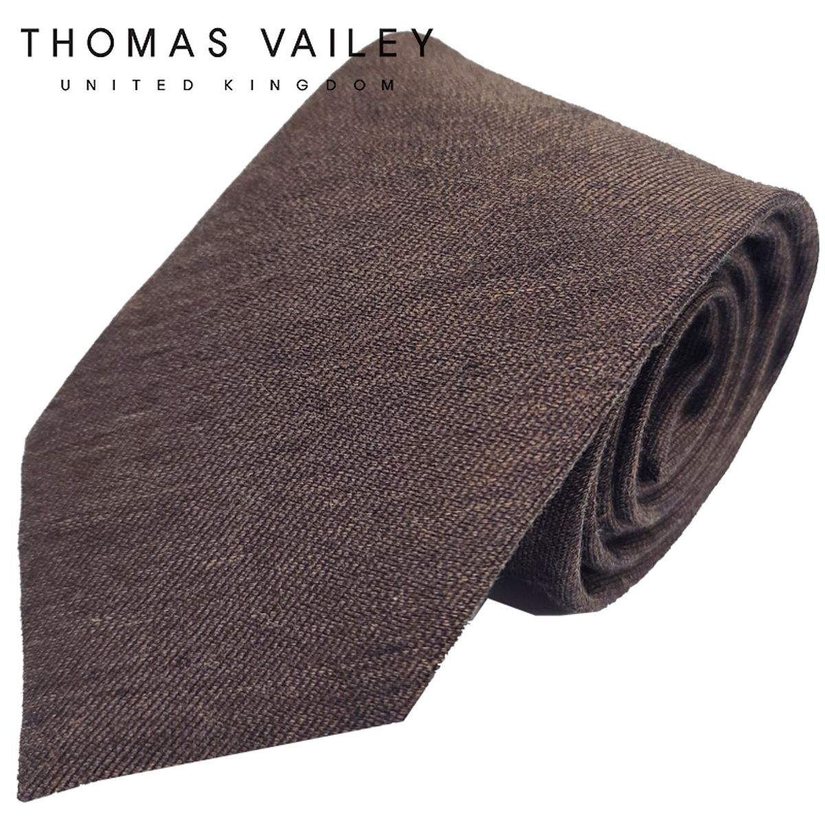 토마스 베일리(THOMAS VAILEY) 실크넥타이-우드 브라운 8cm