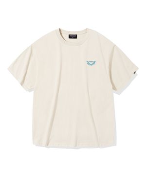 어드벤져 로고 오버핏 반팔 티셔츠 (크림)