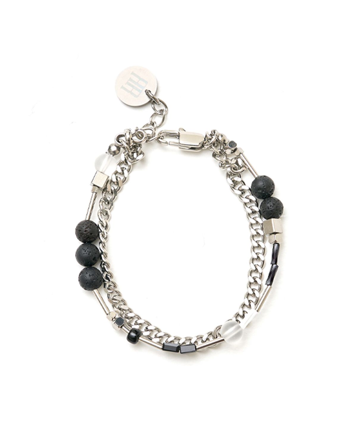 라드픽션(RAD FICTION) LETTO MULTI BEADS CHAIN BRACELET / MIDNIGHT BLACK