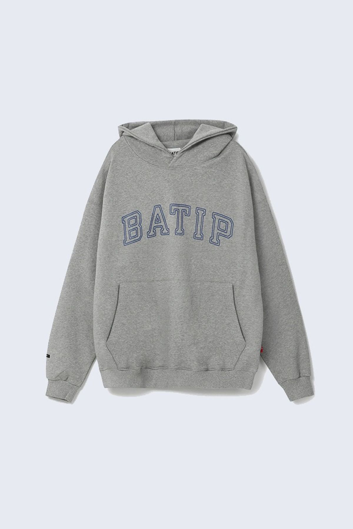 바팁(BATIP) 로고 오버핏 후드 그레이