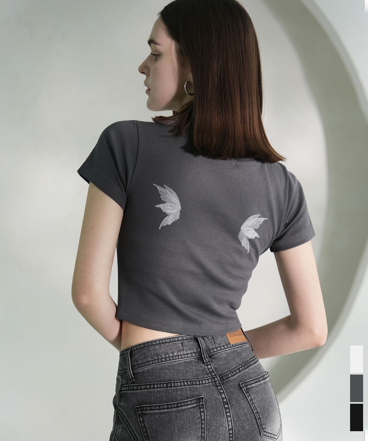 비바셔스(VIVACIOUS) Wings Crop T-shirt - 3COL