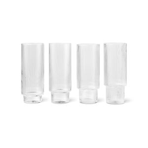 [원더라움] 리플 롱 컵(set of 4) 클리어