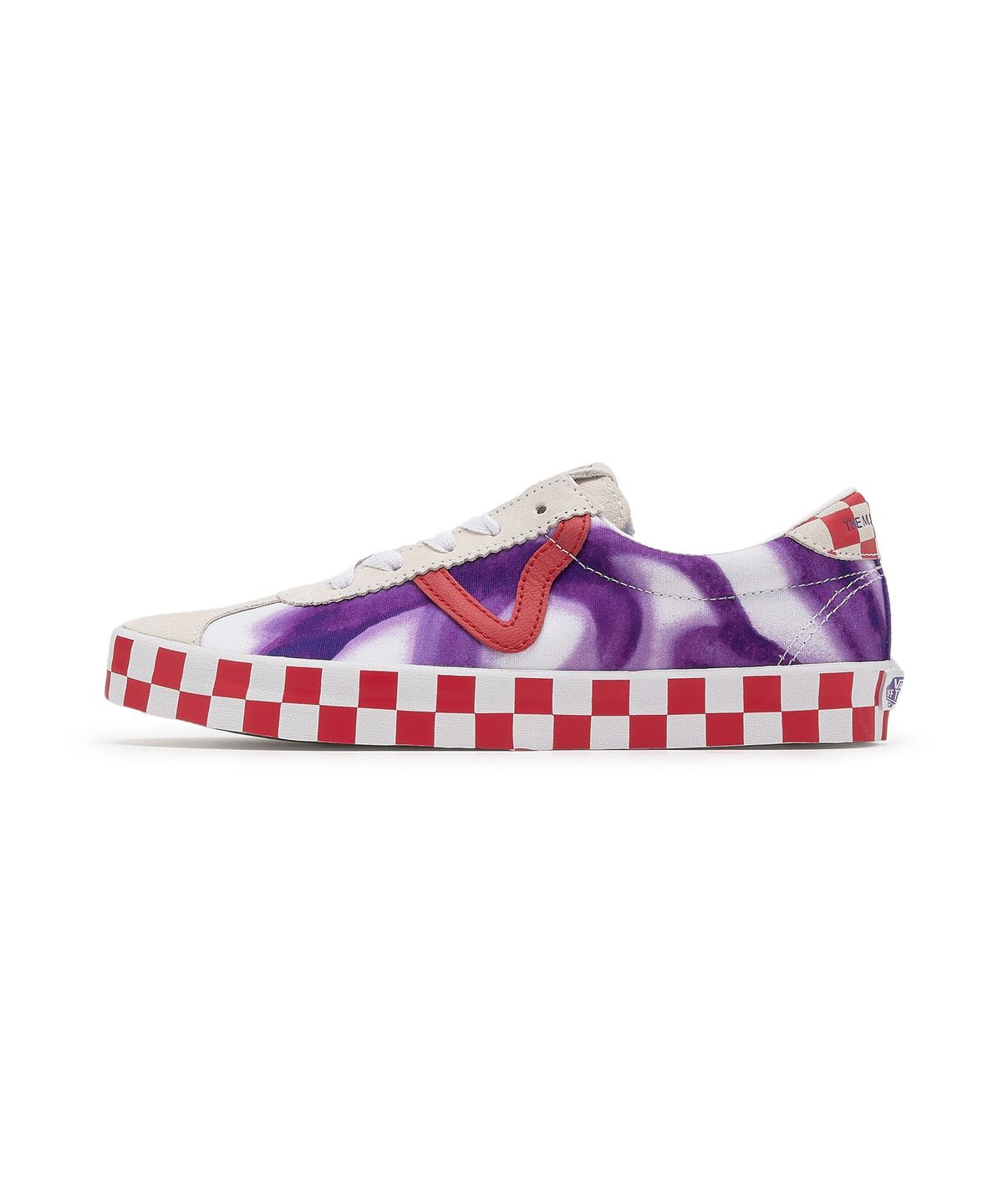반스(VANS) 반스Ⅹ더뮤지엄비지터 스포츠 로우 - 화이트:퍼플 / VN000D09WHP1