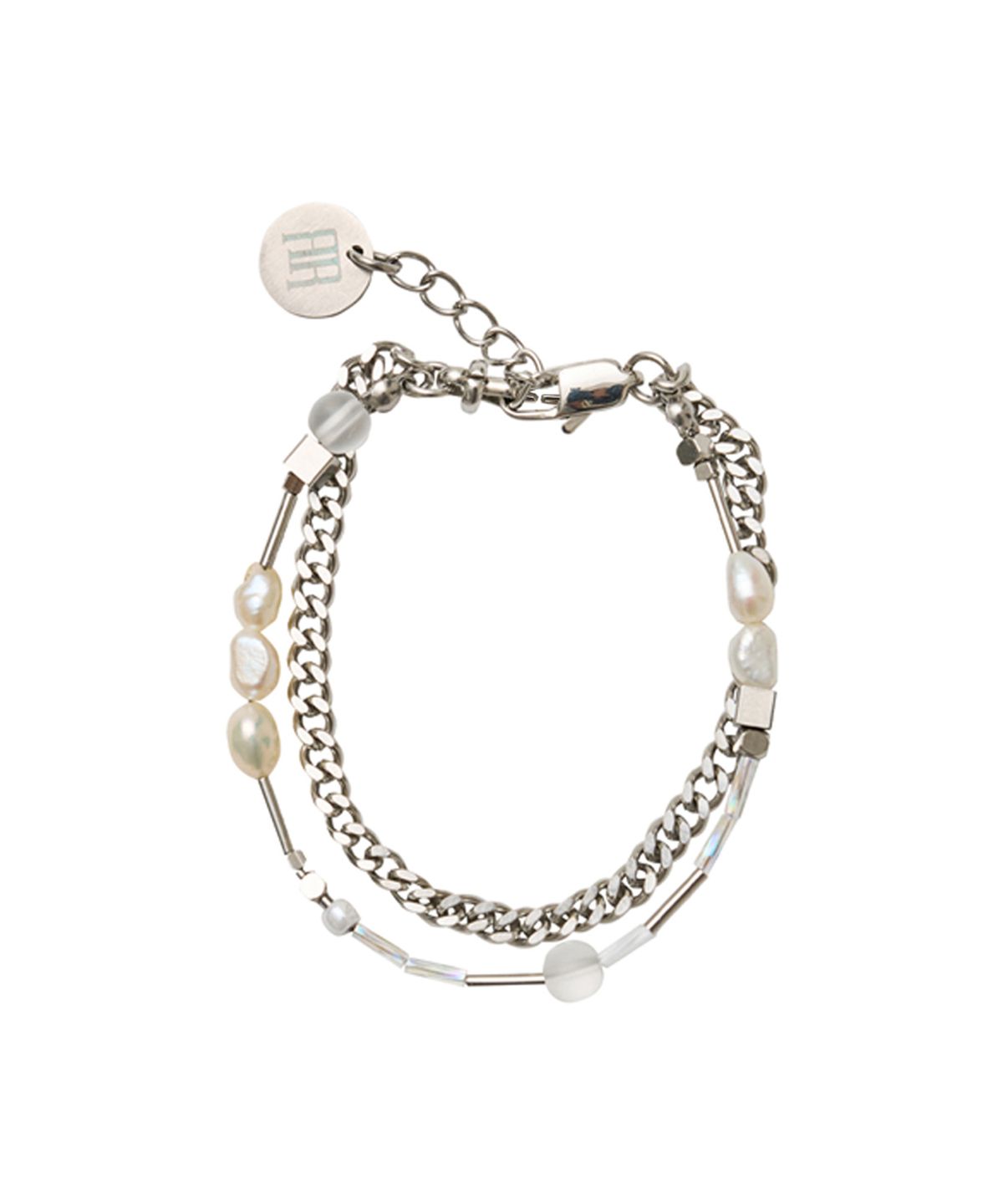 라드픽션(RAD FICTION) LETTO MULTI BEADS CHAIN BRACELET / VANILLA PEARL