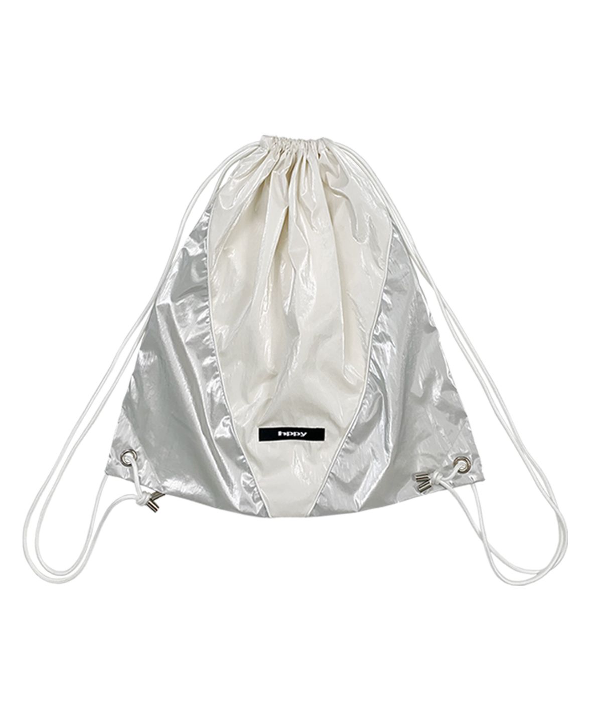 에이치피피와이(HPPY) GLOSSY STRING BACKPACK - IVORY