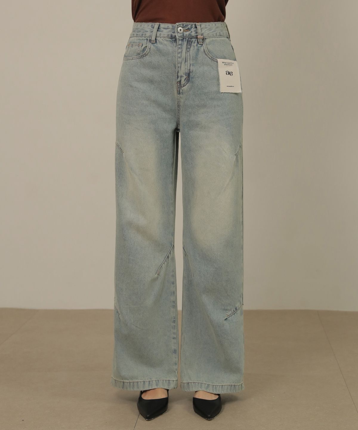 논앤논(NON AND NON) Rivet Point Washing Denim Pants_NSDP455 (Blue)