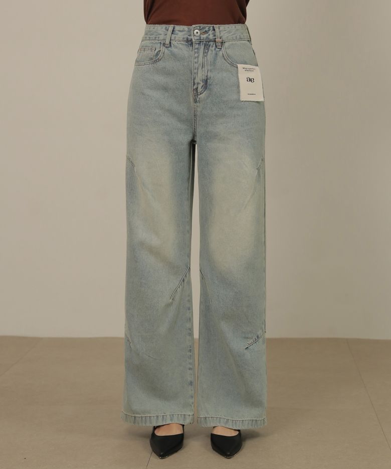 Rivet Point Washing Denim Pants_NSDP455 (Blue)