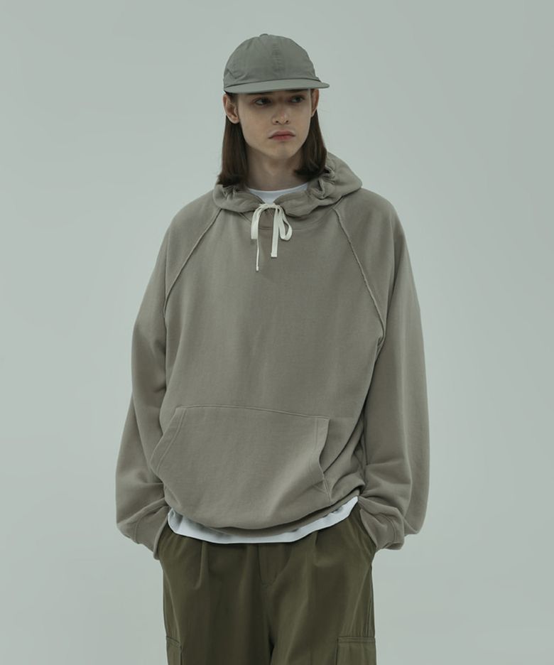 distressed hoodie grayish beige