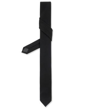 솔리드 슬림 울 타이 [BLACK]