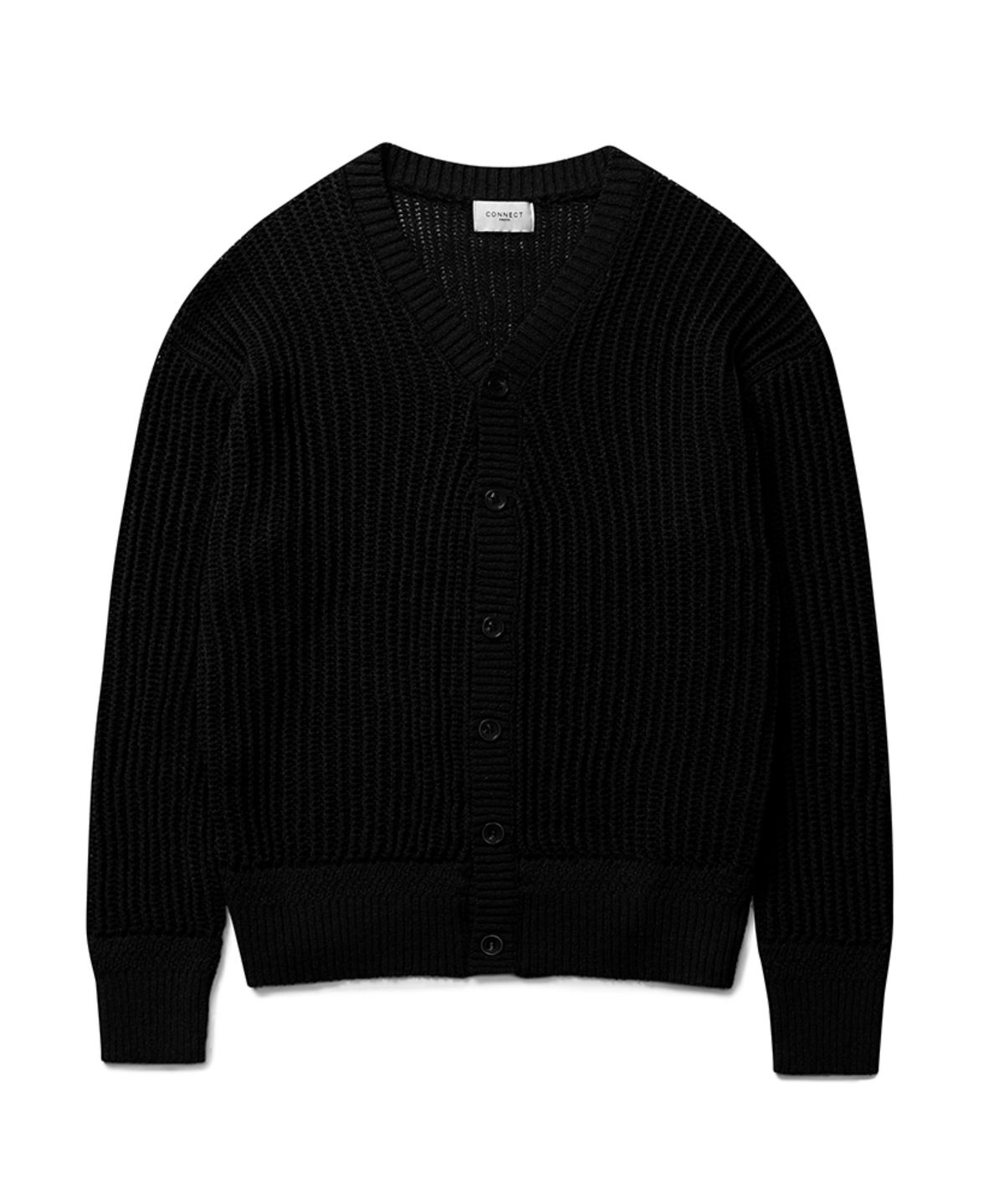 커넥트킨록(CONNECT KINLOCH) 메쉬 케이블 브이넥 가디건 (4Color)