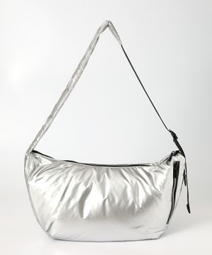 Curved Hobo Cross bag - Silver