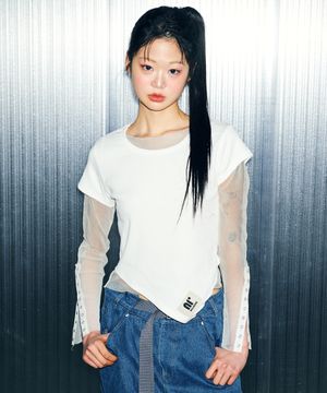 T11.00 Unbalanced Short-sleeved T-shirt