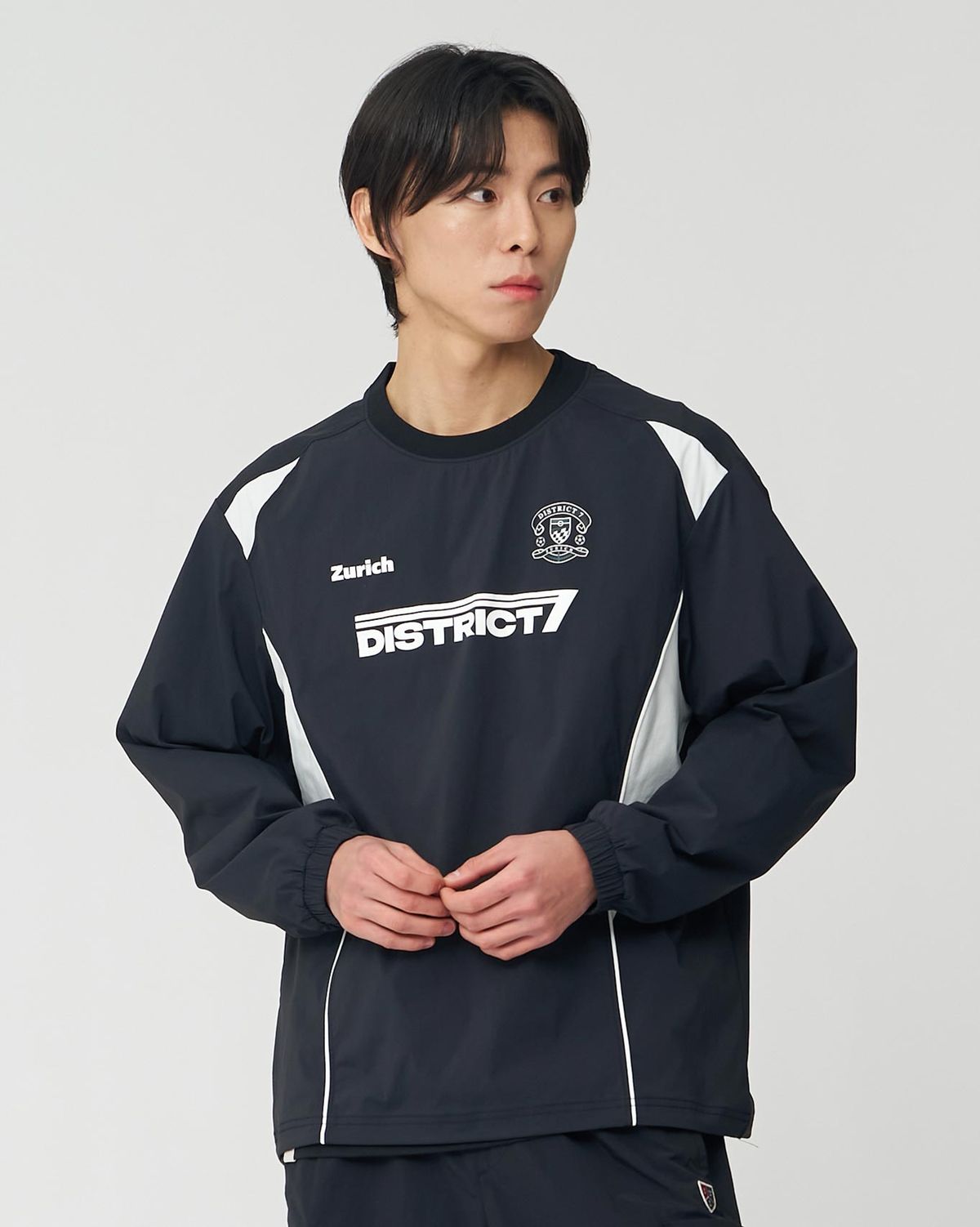 피파 1904(FIFA 1904) D7 컬러블록 긴소매 피스테 (블랙)