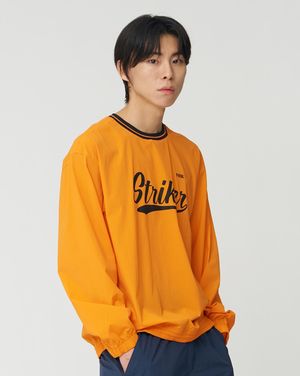레터링 긴소매 피스테 (오렌지)
