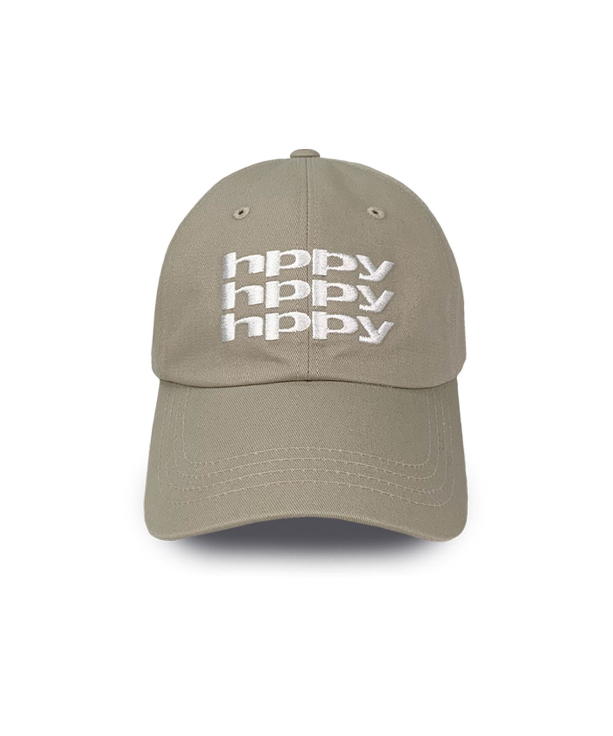 에이치피피와이(HPPY) H001 SIGNATURE 3 LOGO BALL CAP - BEIGE